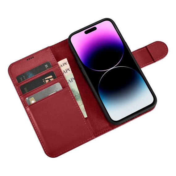 iCarer Wallet Case 2in1 Cover iPhone 14 Pro Max Leather Flip Cover Anti-RFID Red (WMI14220728-RD) | Techbox