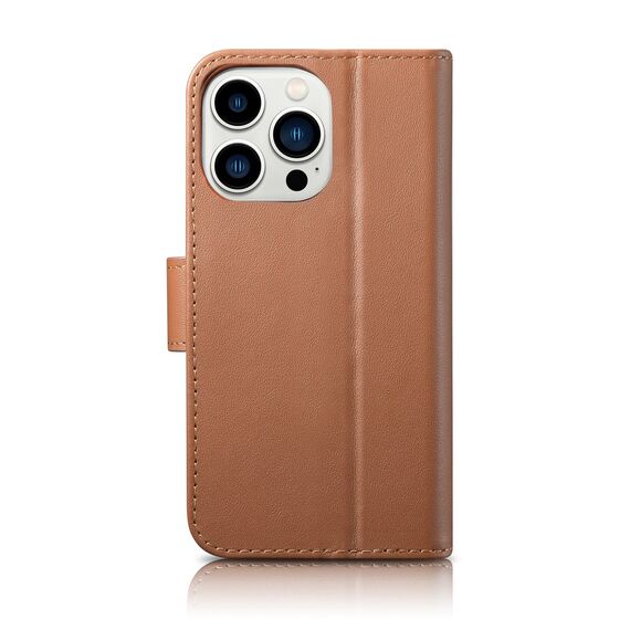 iCarer Wallet Case 2in1 iPhone 14 Pro Leather Flip Case Anti-RFID brown (WMI14220726-BN) - Apple Cases - Cases - Techbox