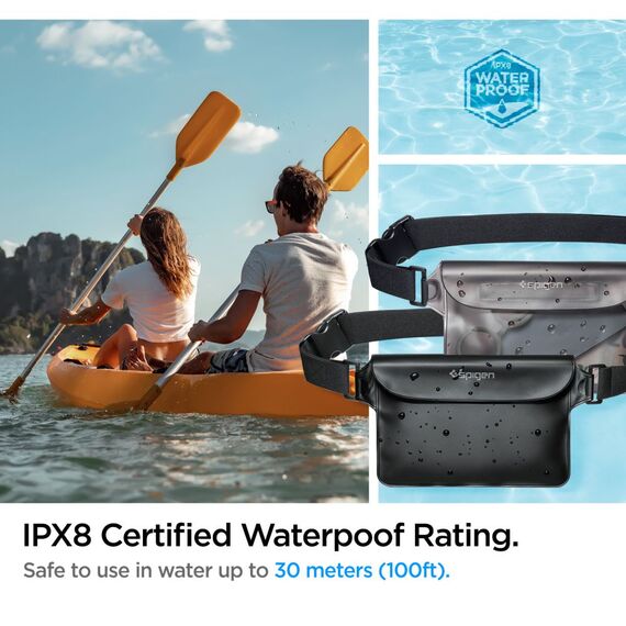 Spigen Aqua Shield A620 Waterproof Hip Bag IPX8 - Black | Techbox