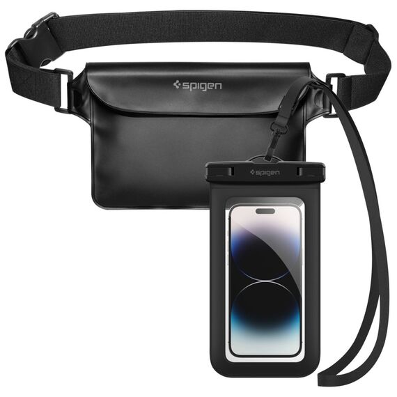 Spigen A621 UNIVERSAL WATERPROOF CASE & WAIST BAG BLACK - Universal Cases - Cases - Techbox