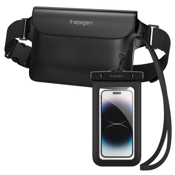 Spigen A621 UNIVERSAL WATERPROOF CASE & WAIST BAG BLACK - Universal Cases - Cases - Techbox