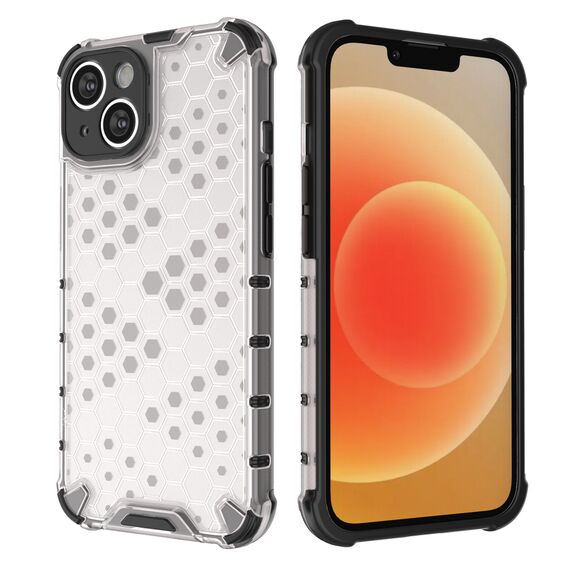 Honeycomb case for iPhone 14 Plus armored hybrid cover blue | Techbox