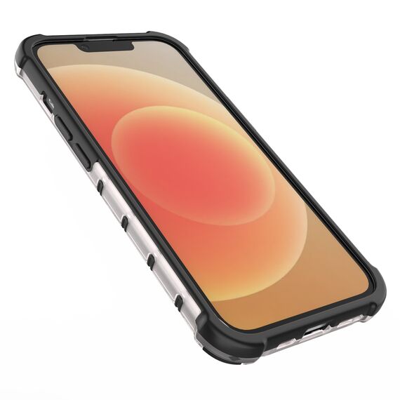 Honeycomb case for iPhone 14 Plus armored hybrid cover transparent | Techbox