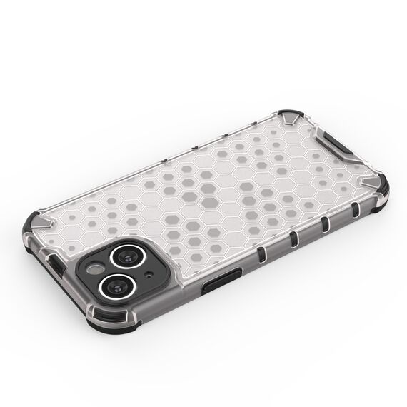 Honeycomb case for iPhone 14 Plus armored hybrid cover transparent | Techbox
