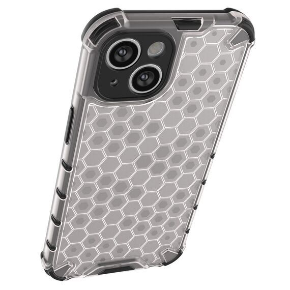 Honeycomb case for iPhone 14 Plus armored hybrid cover transparent | Techbox