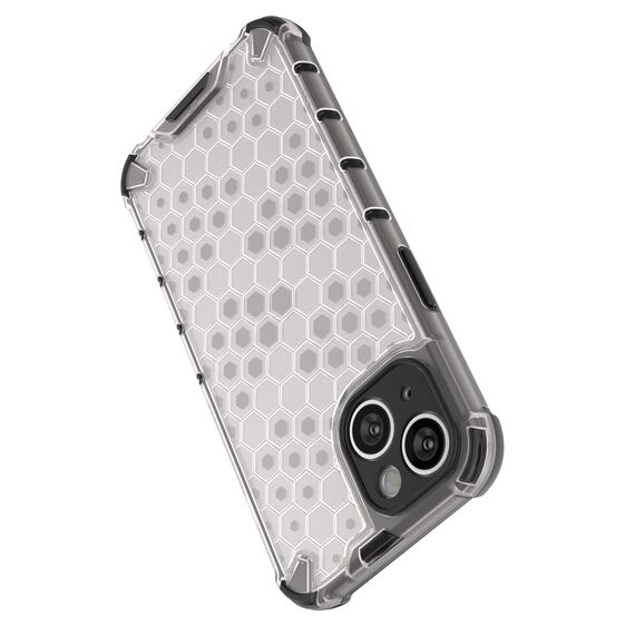 Honeycomb case for iPhone 14 Plus armored hybrid cover transparent | Techbox
