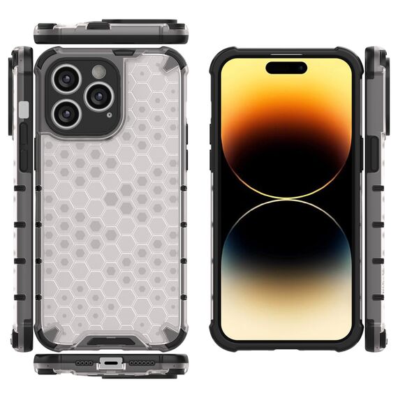 Honeycomb case for iPhone 14 Pro armored hybrid cover blue | Techbox