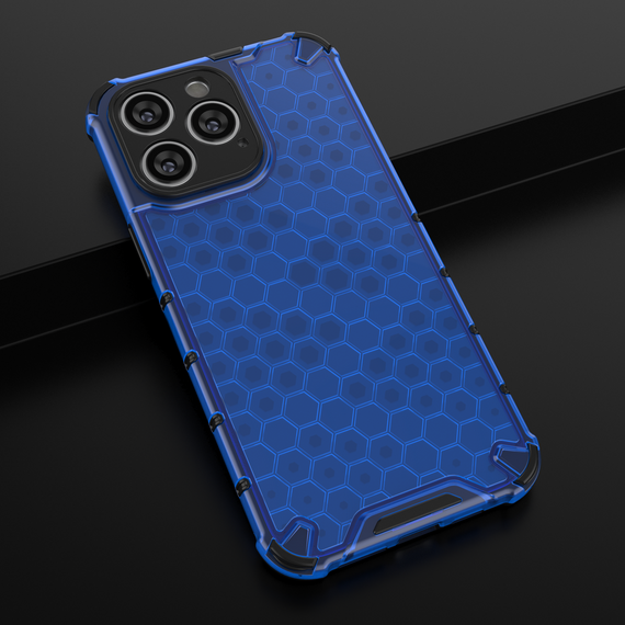 Honeycomb case for iPhone 14 Pro Max armored hybrid cover blue - Apple Cases - Cases - Techbox