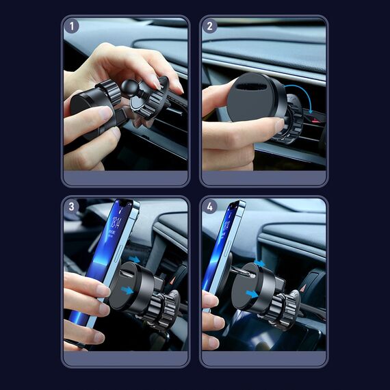 Joyroom kit multifunctional magnetic car holder ring phone support black (JR-ZS294) - Smartphone Holders - Smartphones - Techbox
