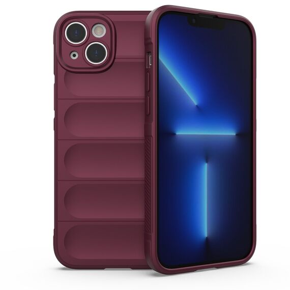 Magic Shield Case case for iPhone 14 Plus elastic armored case in burgundy | Techbox