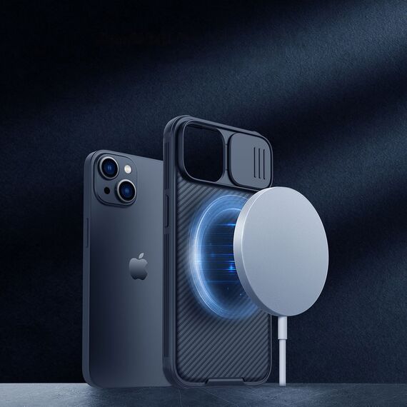 Nillkin CamShield Pro Magnetic Case iPhone 14 Plus Cover Camera Protector Blue (with MagSafe) | Techbox