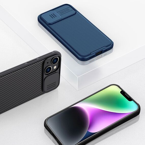 Nillkin CamShield Pro Magnetic Case iPhone 14 Plus Cover Camera Protector Blue (with MagSafe) | Techbox