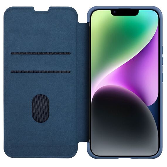 Nillkin Qin Cloth Pro Case Case for iPhone 14 Plus Camera Cover Holster Cover Flip Case Blue | Techbox
