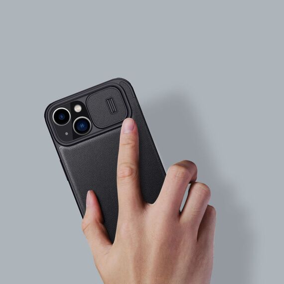 Nillkin Qin Cloth Pro Case Case for iPhone 14 Plus Camera Cover Holster Cover Flip Case Blue | Techbox