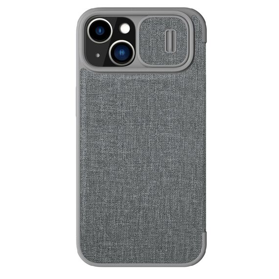 Nillkin Qin Cloth Pro Case Case for iPhone 14 Plus Camera Cover Holster Cover Flip Case Gray | Techbox