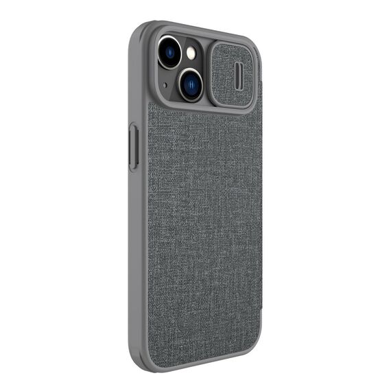 Nillkin Qin Cloth Pro Case Case for iPhone 14 Plus Camera Cover Holster Cover Flip Case Gray | Techbox