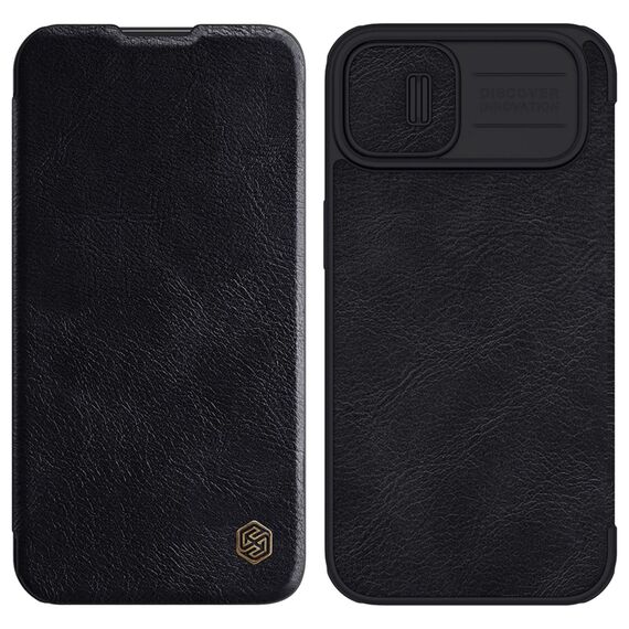 Nillkin Qin Leather Pro Case iPhone 14 Plus Camera Cover Holster Cover Flip Case Black | Techbox