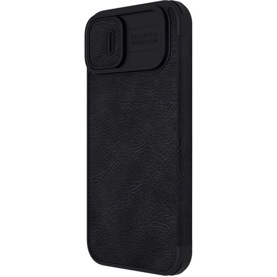 Nillkin Qin Leather Pro Case iPhone 14 Plus Camera Cover Holster Cover Flip Case Black | Techbox