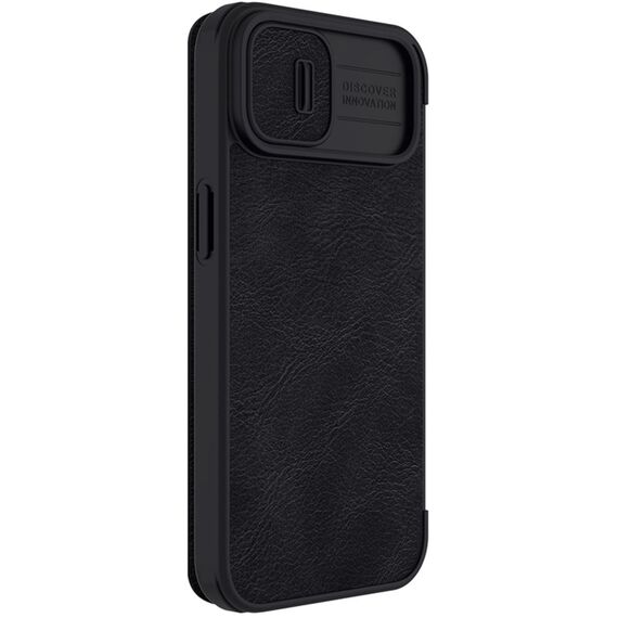 Nillkin Qin Leather Pro Case iPhone 14 Plus Camera Cover Holster Cover Flip Case Black | Techbox
