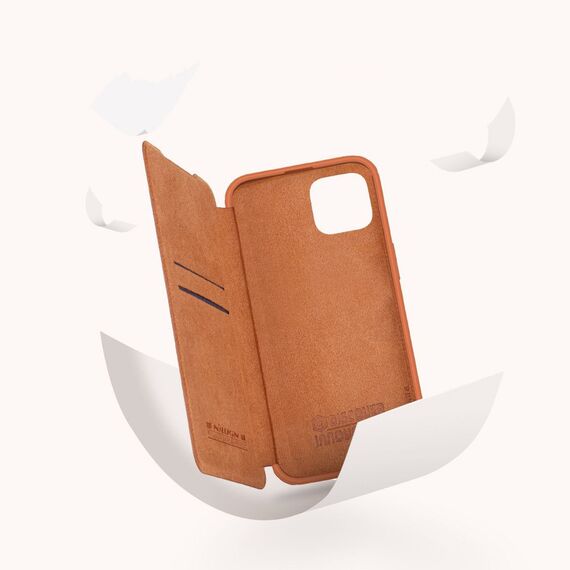 Nillkin Qin Leather Pro Case iPhone 14 Plus Camera Cover Holster Cover Flip Case Black | Techbox