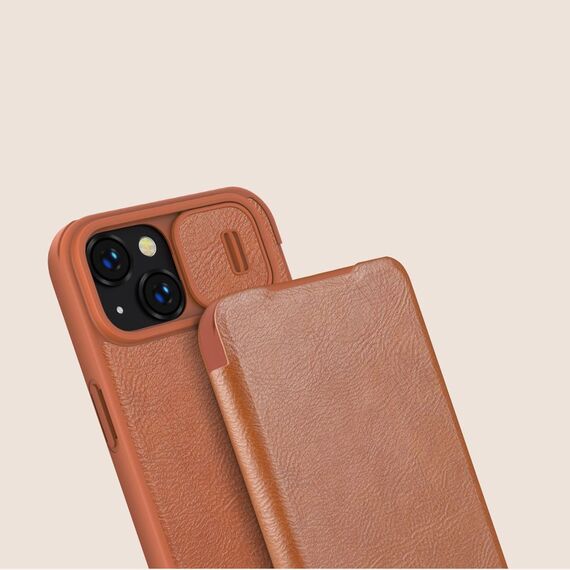 Nillkin Qin Leather Pro Case iPhone 14 Plus Camera Cover Holster Cover Flip Case Black | Techbox