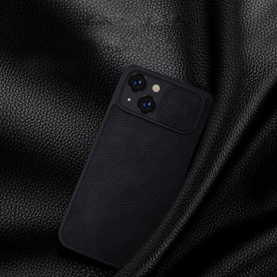 Nillkin Qin Leather Pro Case iPhone 14 Plus Camera Cover Holster Cover Flip Case Black | Techbox