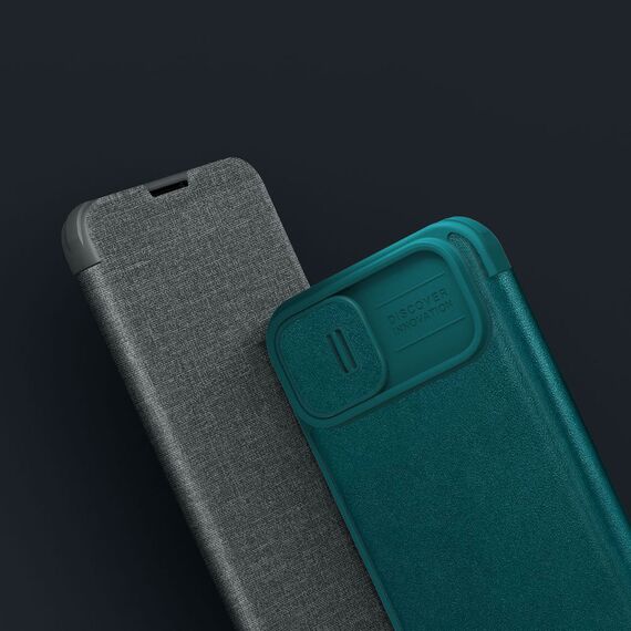 Nillkin Qin Leather Pro Case iPhone 14 Plus Camera Cover Holster Cover Flip Case Black | Techbox