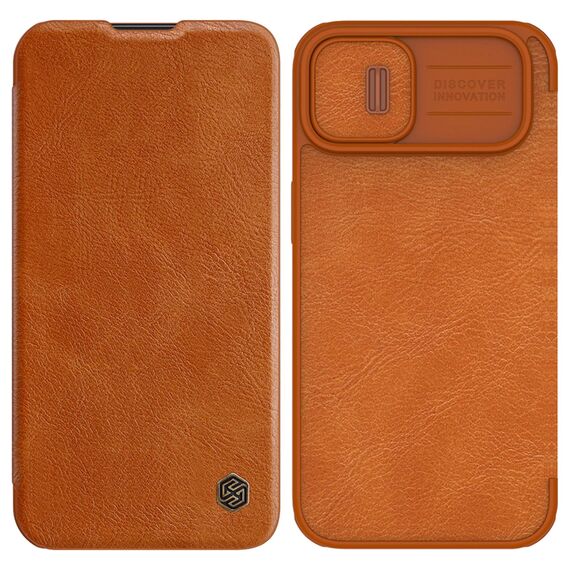 Nillkin Qin Leather Pro Case iPhone 14 Plus Camera Cover Holster Cover Flip Case Brown | Techbox