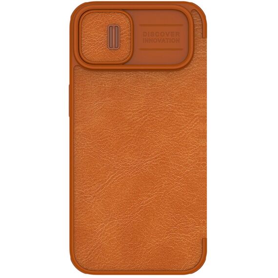 Nillkin Qin Leather Pro Case iPhone 14 Plus Camera Cover Holster Cover Flip Case Brown | Techbox