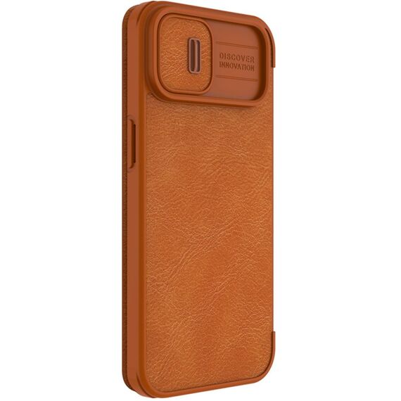 Nillkin Qin Leather Pro Case iPhone 14 Plus Camera Cover Holster Cover Flip Case Brown | Techbox