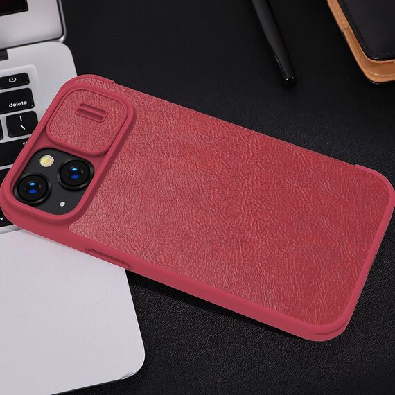 Nillkin Qin Leather Pro Case iPhone 14 Plus Camera Cover Holster Cover Flip Case Brown | Techbox