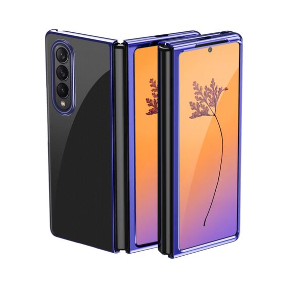 Plating Case case for Samsung Galaxy Z Fold 4 cover with a metallic frame blue - Samsung Cases - Cases - Techbox