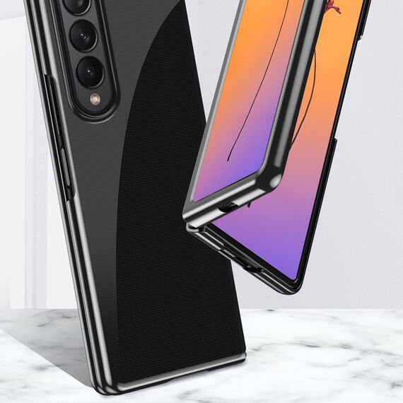 Plating Case case for Samsung Galaxy Z Fold 4 cover with a metallic frame blue - Samsung Cases - Cases - Techbox