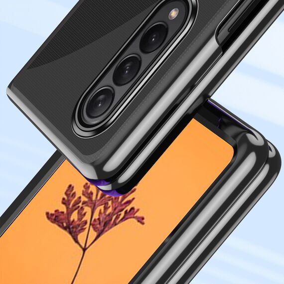 Plating Case case for Samsung Galaxy Z Fold 4 cover with a metallic frame blue - Samsung Cases - Cases - Techbox