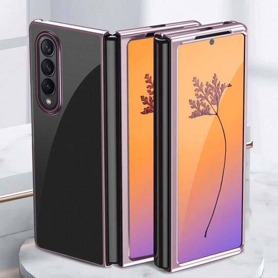 Plating Case case for Samsung Galaxy Z Fold 4 cover with a metallic frame blue - Samsung Cases - Cases - Techbox