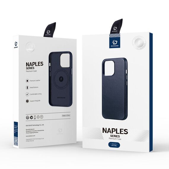 Dux Ducis Naples case for iPhone 14 Plus magnetic leather case MagSafe blue - Apple Cases - Cases - Techbox