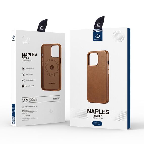 Dux Ducis Naples iPhone 14 Plus case magnetic leather MagSafe case brown | Techbox
