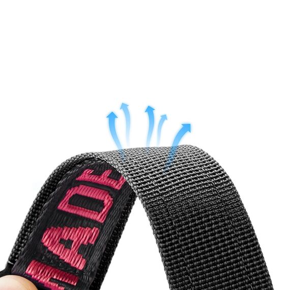 Dux Ducis Strap (Outdoor Version) Apple Watch Ultra Strap, SE, 9, 8, 7, 6, 5, 4, 3, 2, 1 (49, 45, 44, 42 mm) Nylon Band Bracelet Black and Red | Techbox
