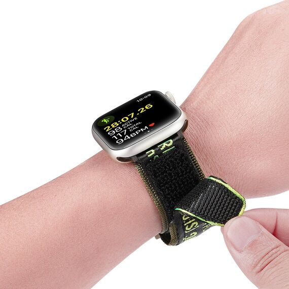 Dux Ducis Strap (Outdoor Version) strap for Apple Watch Ultra, SE, 8, 7, 6, 5, 4, 3, 2, 1 (49, 45, 44, 42 mm) nylon band bracelet black and green - Accessories - Smartwatches & Accessories - Techbox
