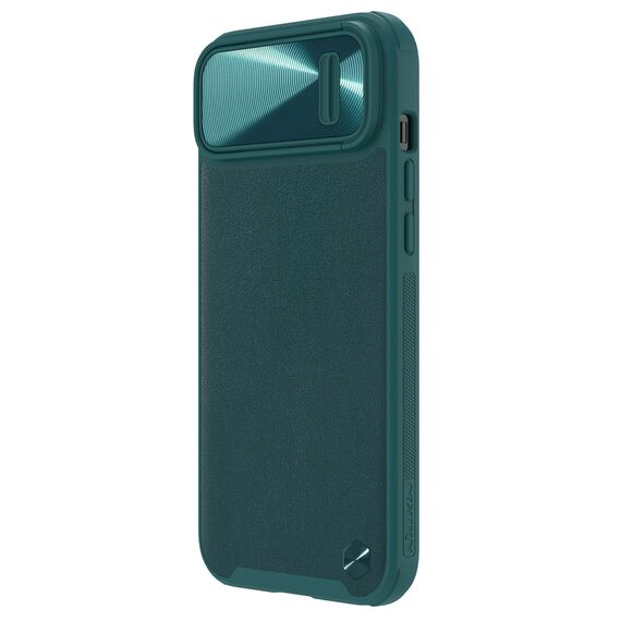 Nillkin CamShield Leather S Case iPhone 14 Plus case cover with camera cover green | Techbox