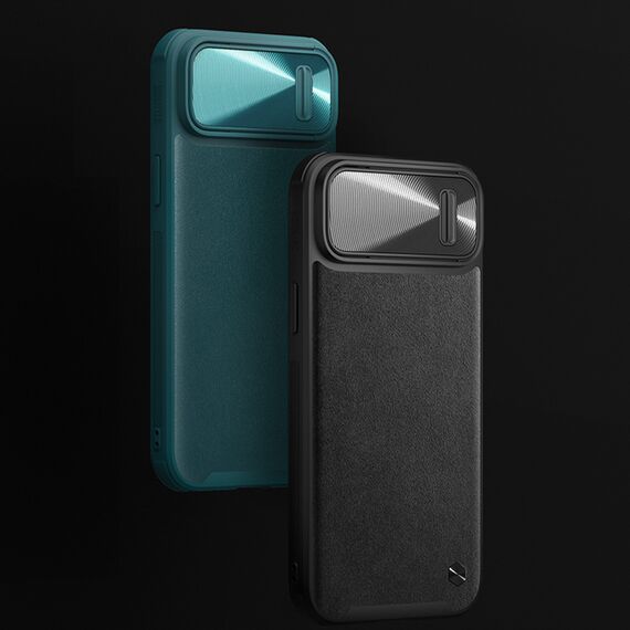 Nillkin CamShield Leather S Case iPhone 14 Plus case with camera cover black | Techbox