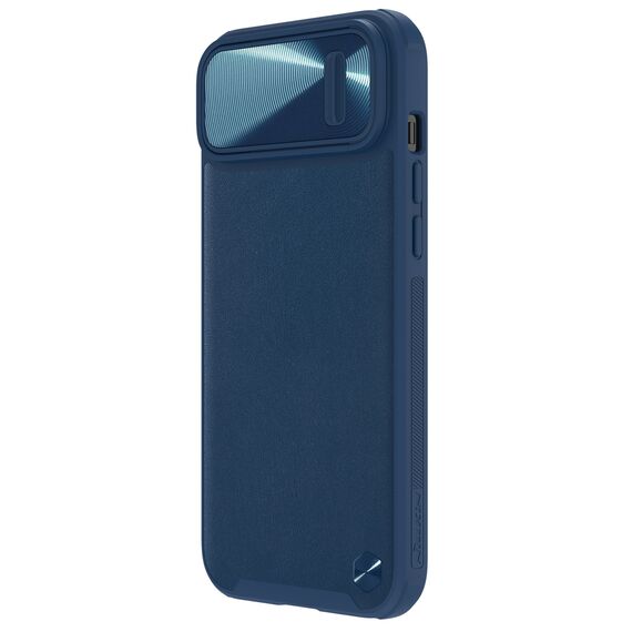 Nillkin CamShield Leather S Case iPhone 14 Plus case with camera cover blue | Techbox