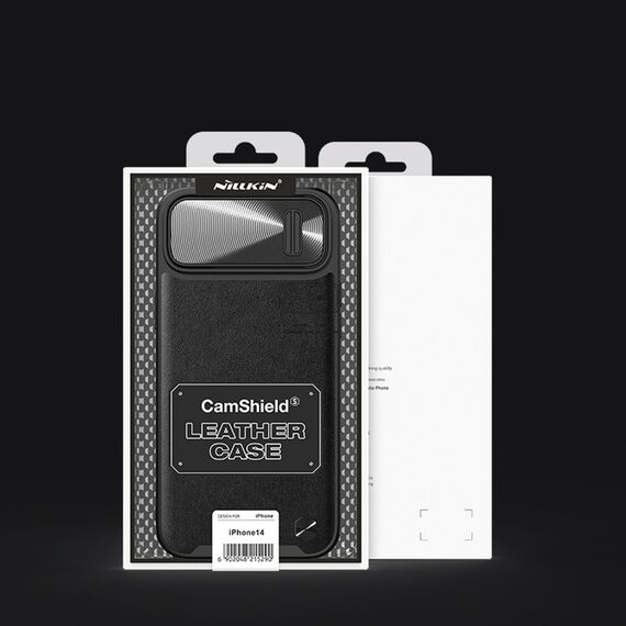 Nillkin CamShield Leather S Case iPhone 14 Plus case with camera cover blue | Techbox