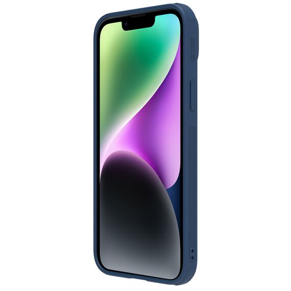 Nillkin CamShield Leather S Case iPhone 14 Plus case with camera cover blue | Techbox