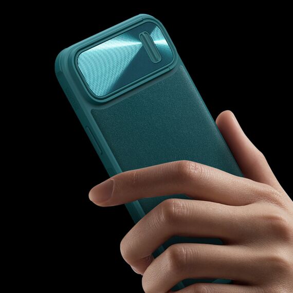 Nillkin CamShield Leather S Case iPhone 14 Plus case with camera cover blue | Techbox