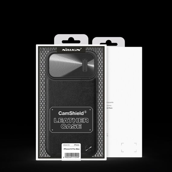 Nillkin CamShield Leather S Case iPhone 14 Pro Max case with camera cover black | Techbox