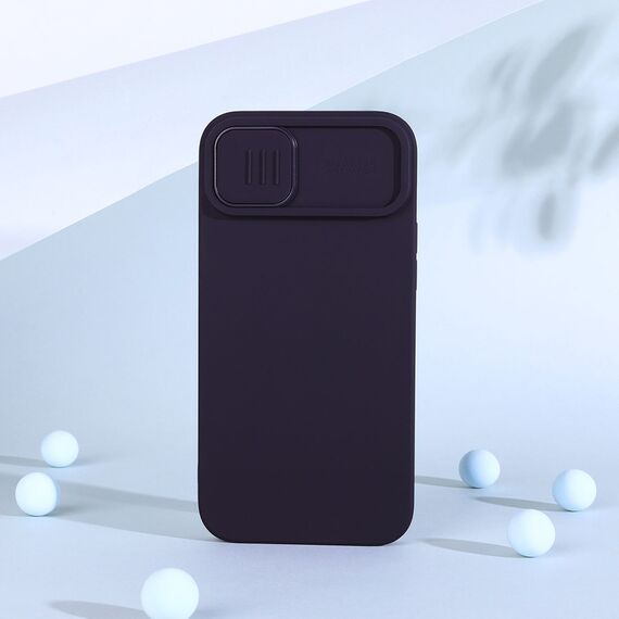 Nillkin CamShield Magnetic Silicone Case iPhone 14 Plus Magnetic MagSafe Cover with Camera Protector Black | Techbox