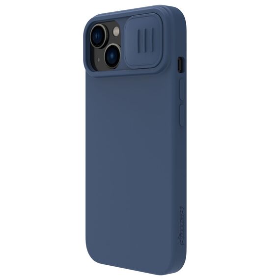 Nillkin CamShield Magnetic Silicone Case iPhone 14 Plus Magnetic MagSafe Cover with Camera Protector Blue | Techbox