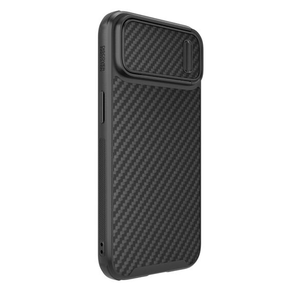 Nillkin Synthetic Fiber S Case iPhone 14 Plus case with camera cover, black | Techbox