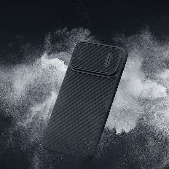 Nillkin Synthetic Fiber S Case iPhone 14 Pro Max case with camera cover, black | Techbox